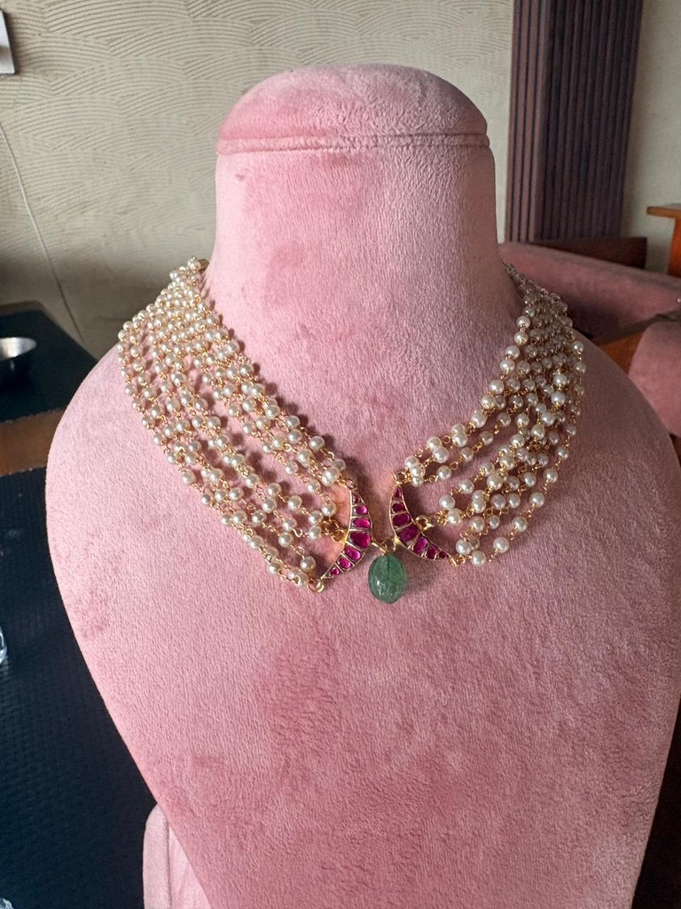Royal Pearl Kundan Multi-Strand Necklace