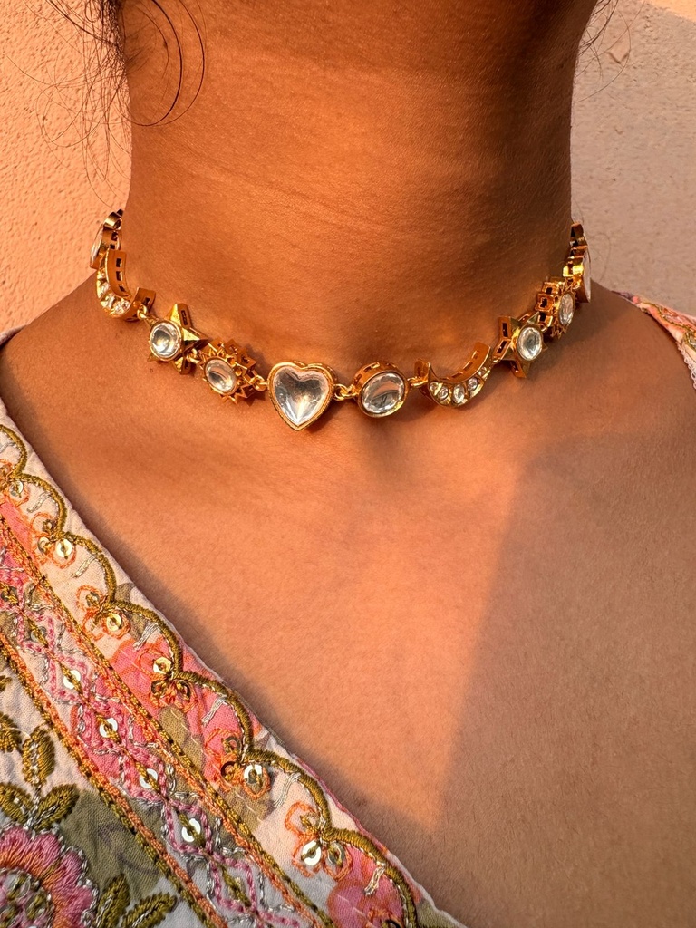Moon & Stars Kundan Necklace